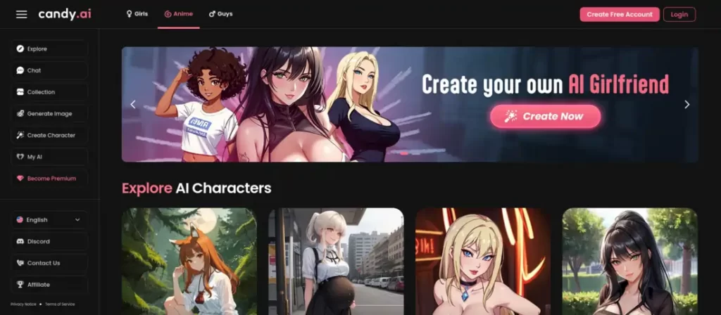 candy.ai hentai page