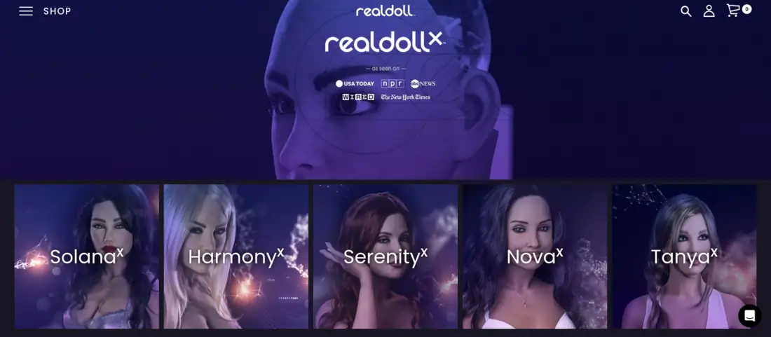 RealDoll homepage