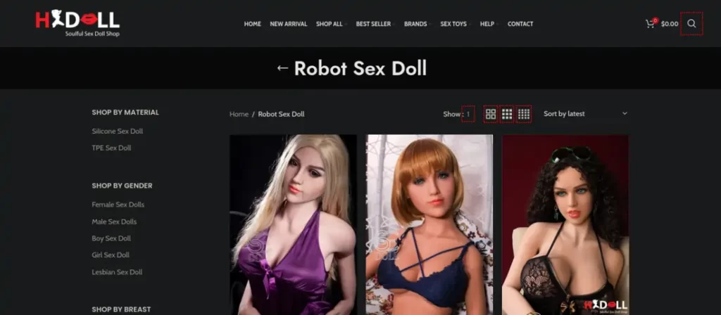 HXDoll Ai sex robots page