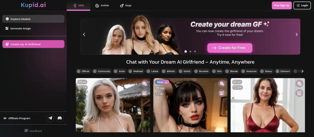 Kupid.ai homepage